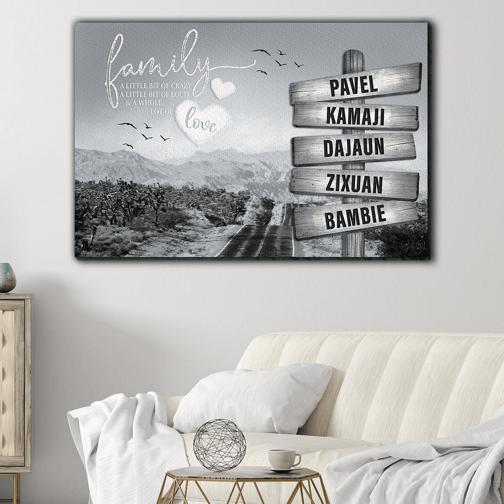 Personalized Family A Whole Of Love Canvas Wall Art – Family Home Decor