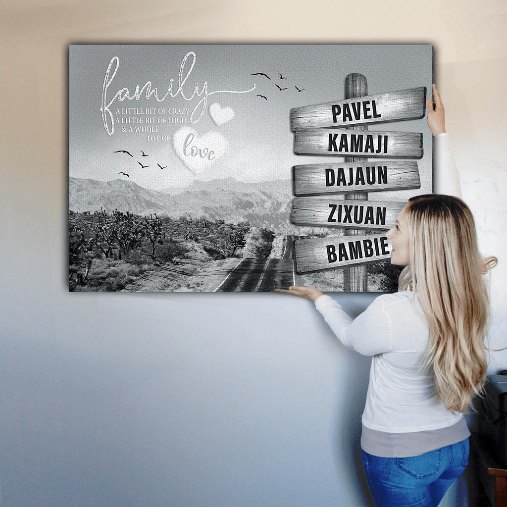 Personalized Family A Whole Of Love Canvas Wall Art – Family Home Decor