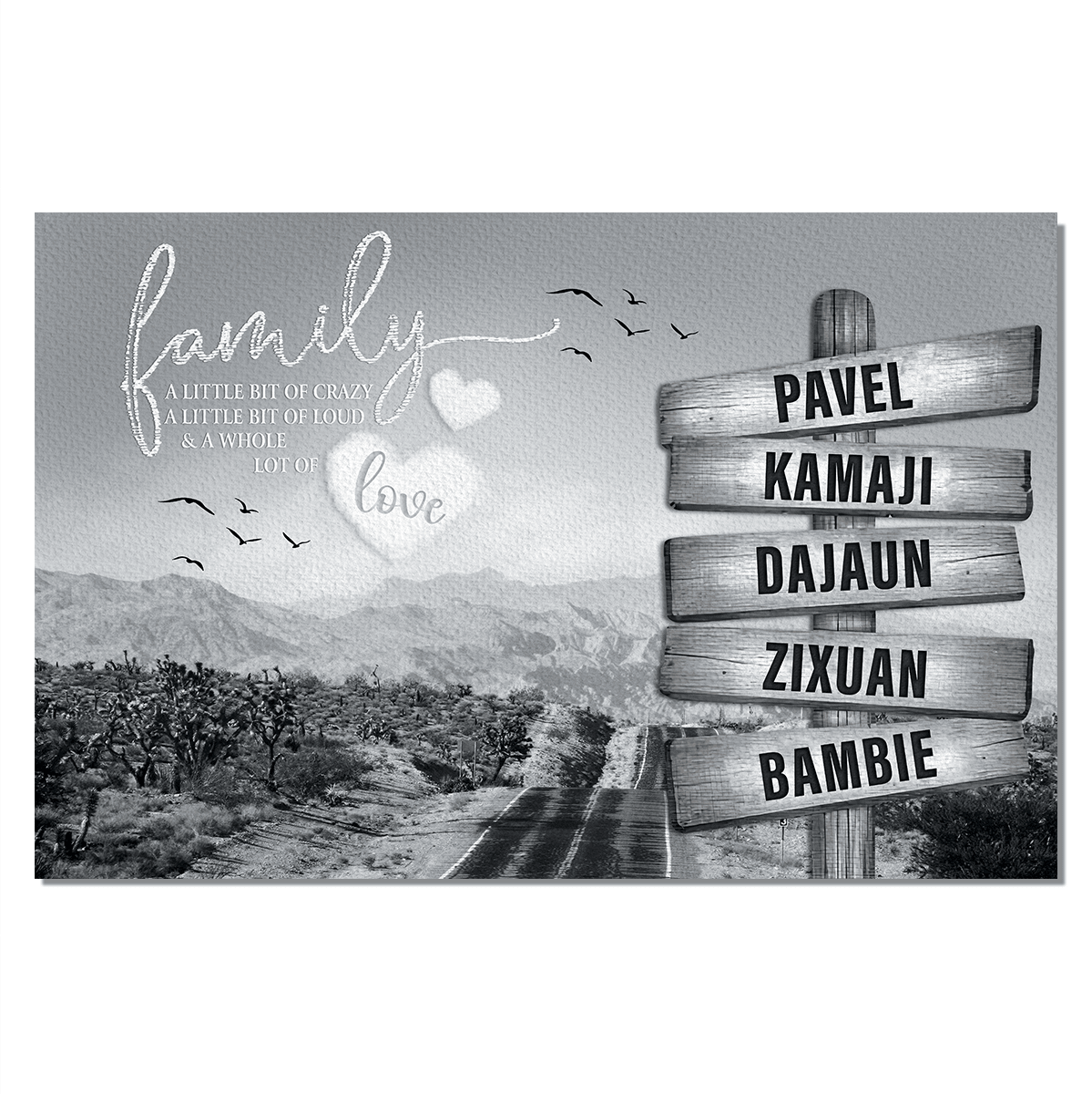 Personalized Family A Whole Of Love Canvas Wall Art – Family Home Decor