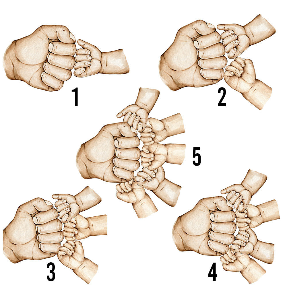 Personalized Fist Bump Dad, Papa Canvas Wall Art – Gift for Dad