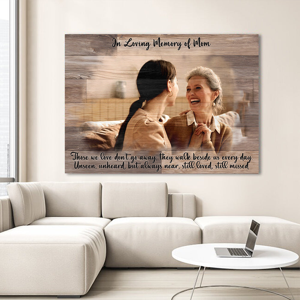 Personalized In Loving Memory Of Mom Canvas Wall Art – Memorial Gift