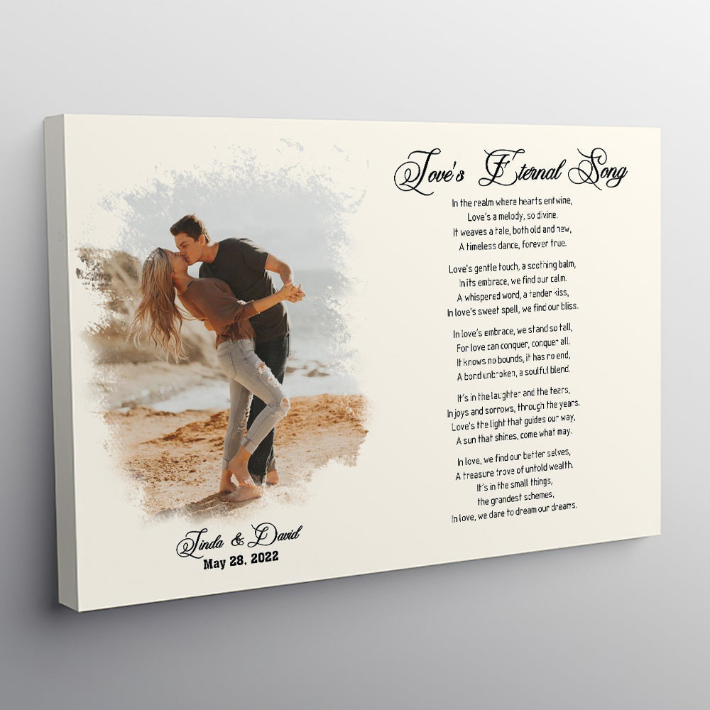 Personalized Love Eternal Song Canvas Wall Art – Couple Gift