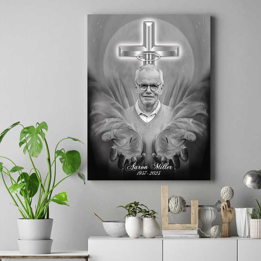 Personalized Love In Heaven Memorial Canvas Wall Art – Memorial Gift