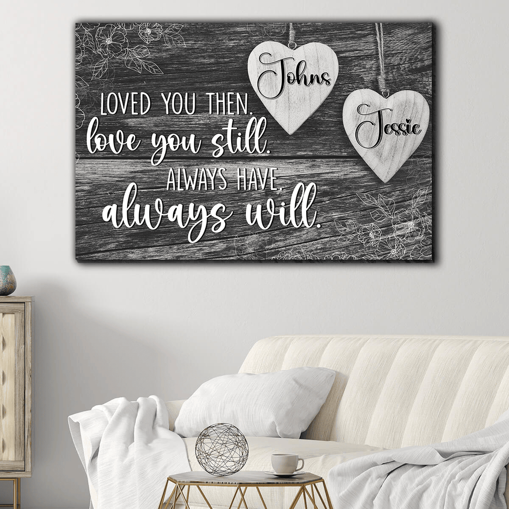 Personalized Loved You Then Love You Still Canvas Wall Art – Family Home Decor