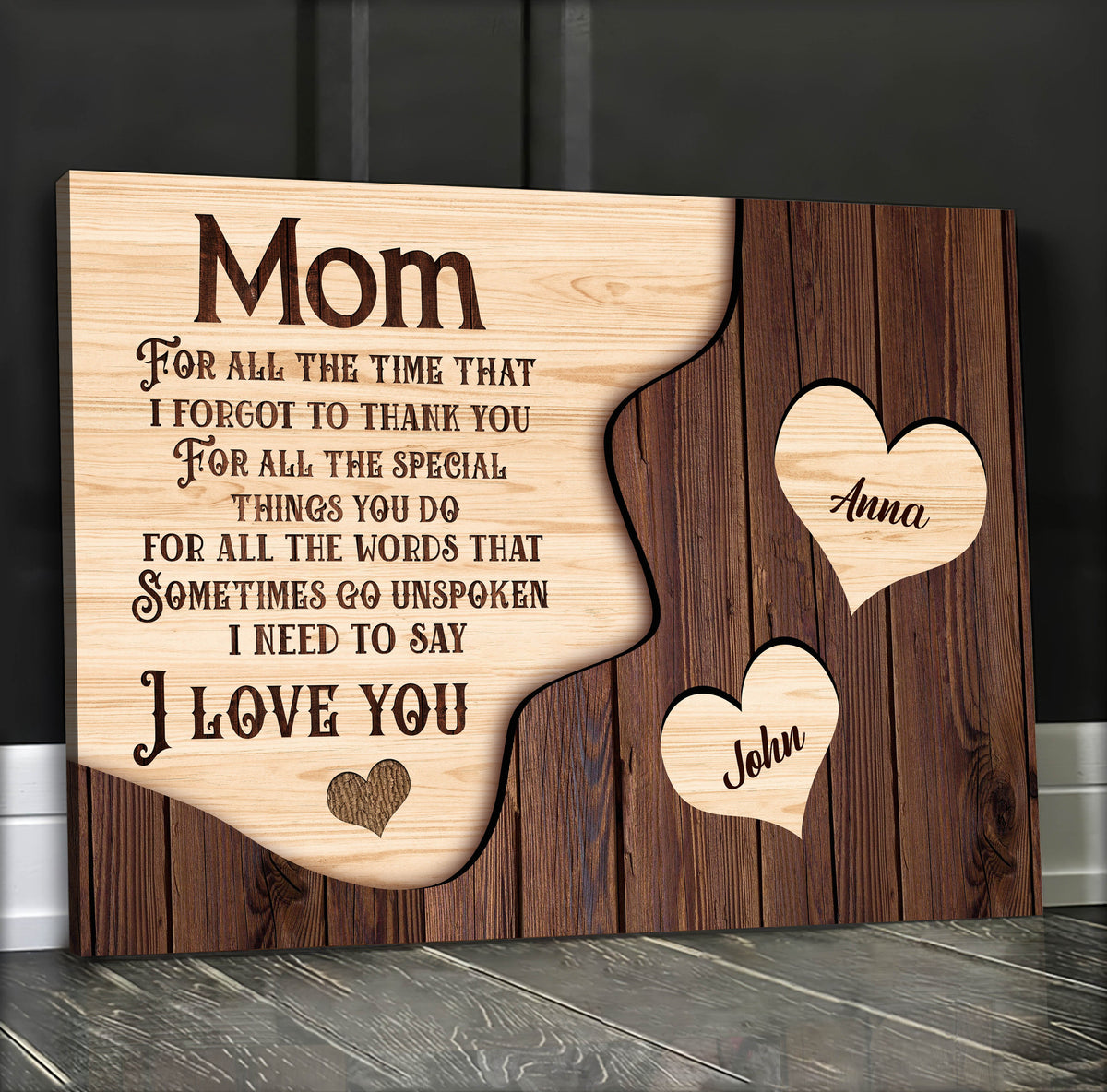 Personalized Mom I Need To Say I Love You Canvas Wall Art – Gift for Mom