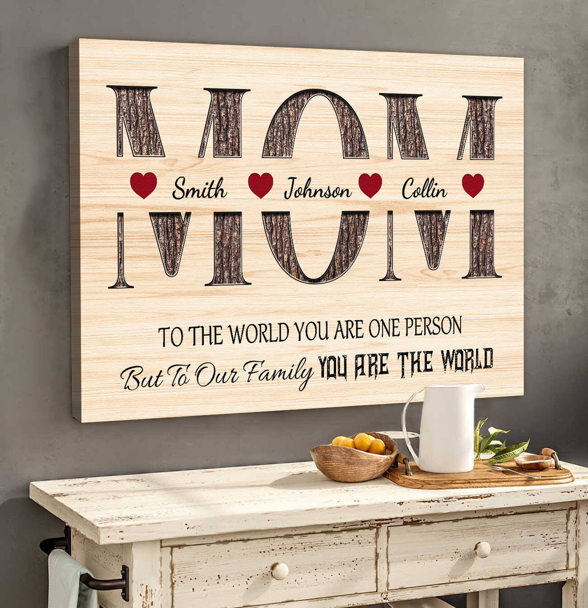 Personalized Mom You Are One Person Canvas Wall Art – Gift for Mom
