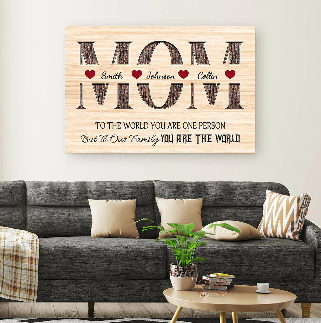 Personalized Mom You Are One Person Canvas Wall Art – Gift for Mom