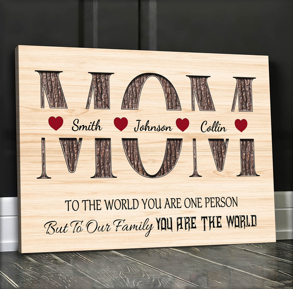Personalized Mom You Are One Person Canvas Wall Art – Gift for Mom