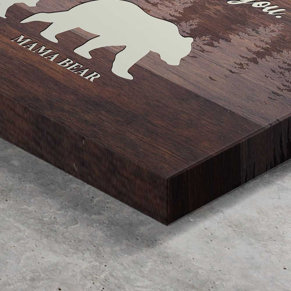 Personalized No Matter How Big We Get Bear Family Canvas Wall Art – Gift for Mom