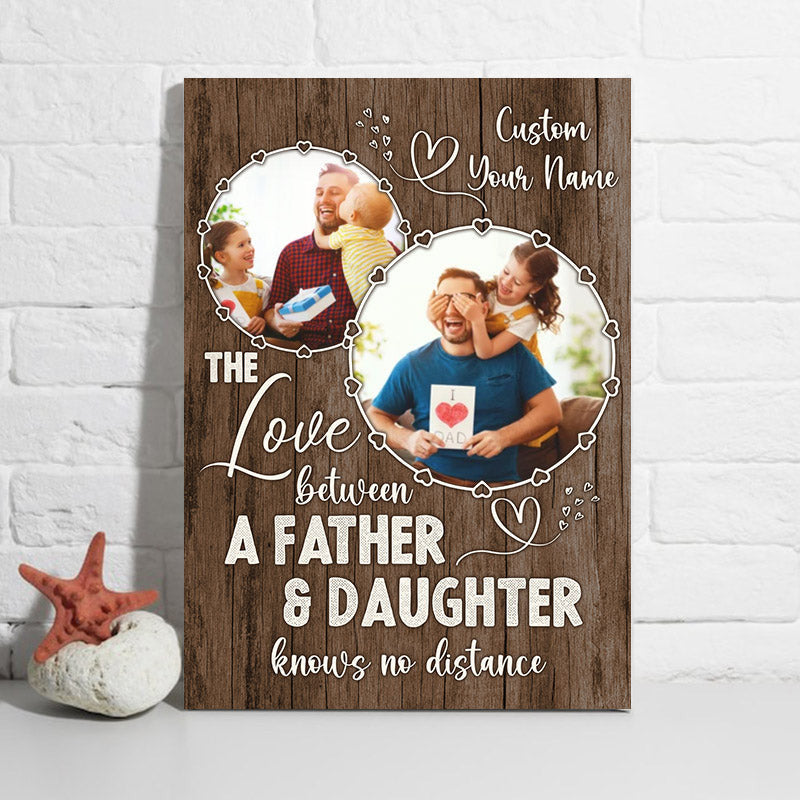 Personalized The Love Between From Daughter Or Son Canvas Wall Art – Family Home Decor