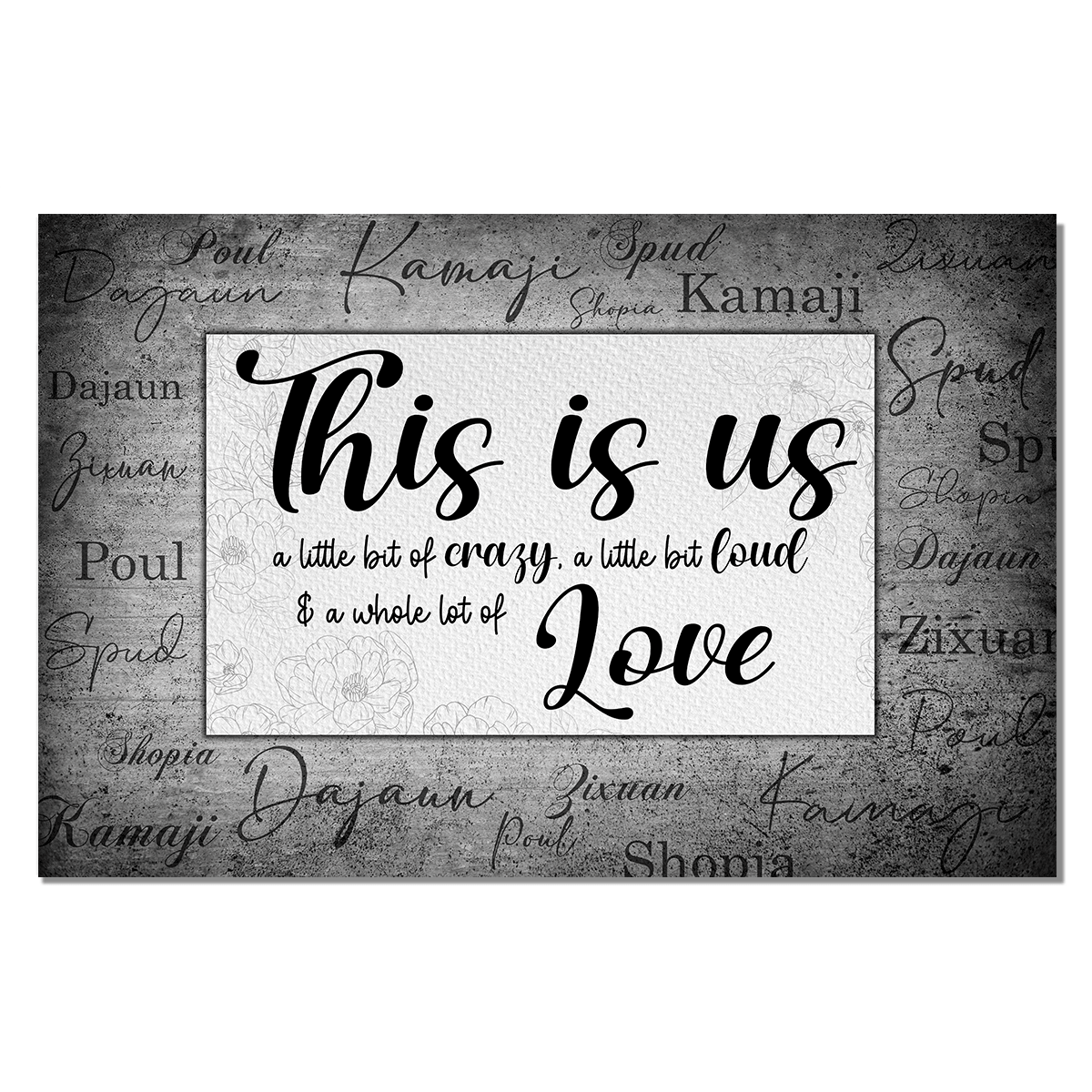 Personalized This Is Us A Whole Of Love Canvas Wall Art – Family Home Decor
