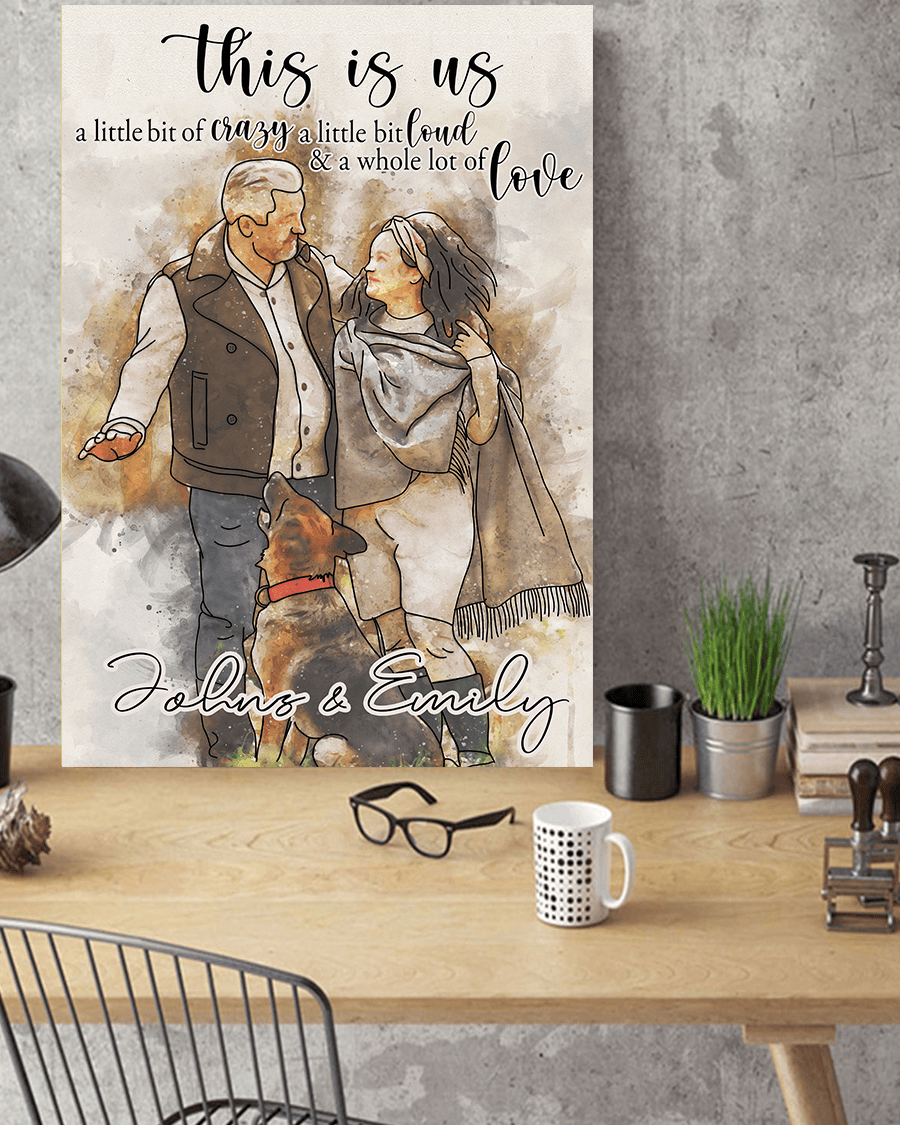Personalized This Is Us Art Drawing Canvas Wall Art – Family Home Decor