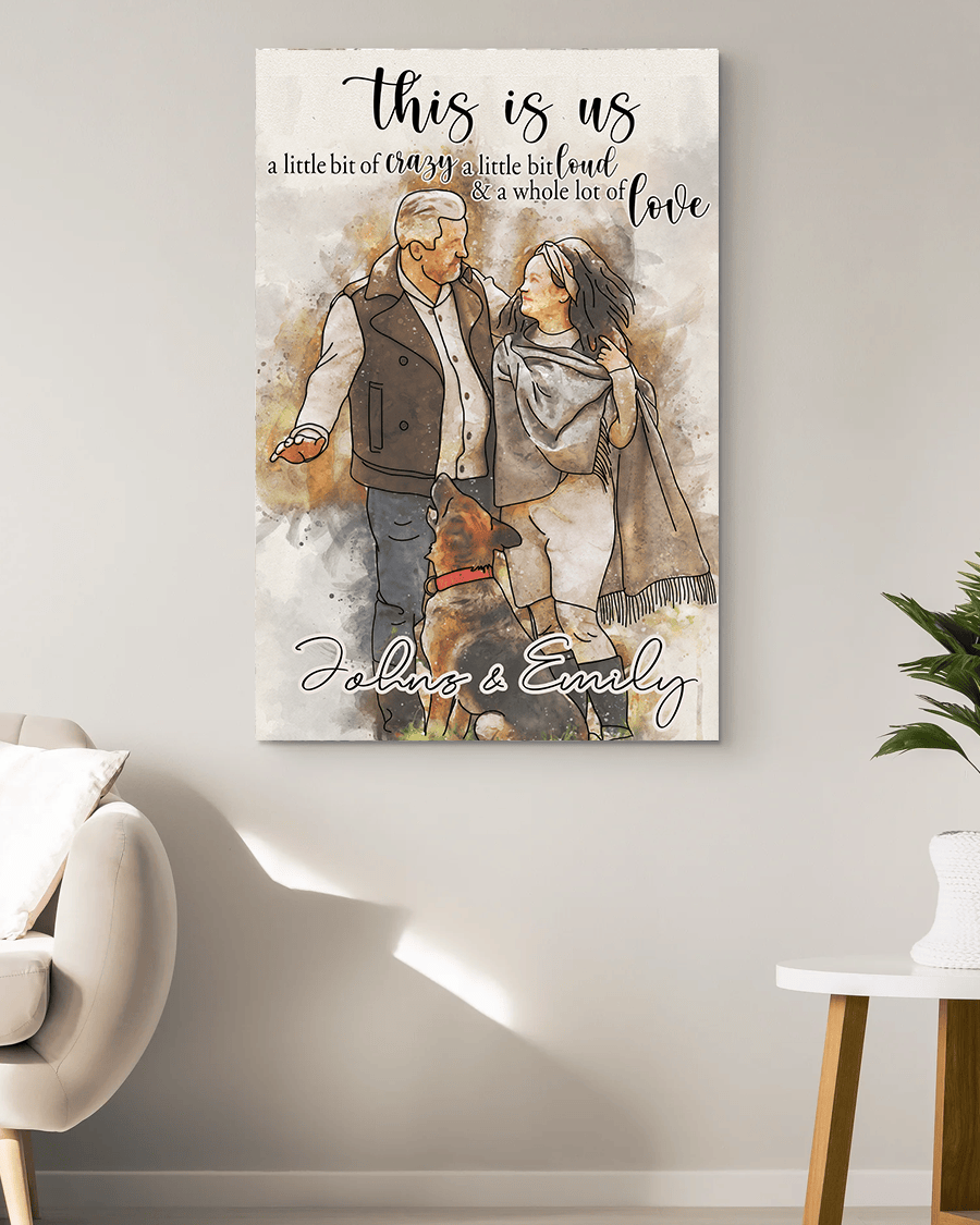 Personalized This Is Us Art Drawing Canvas Wall Art – Family Home Decor