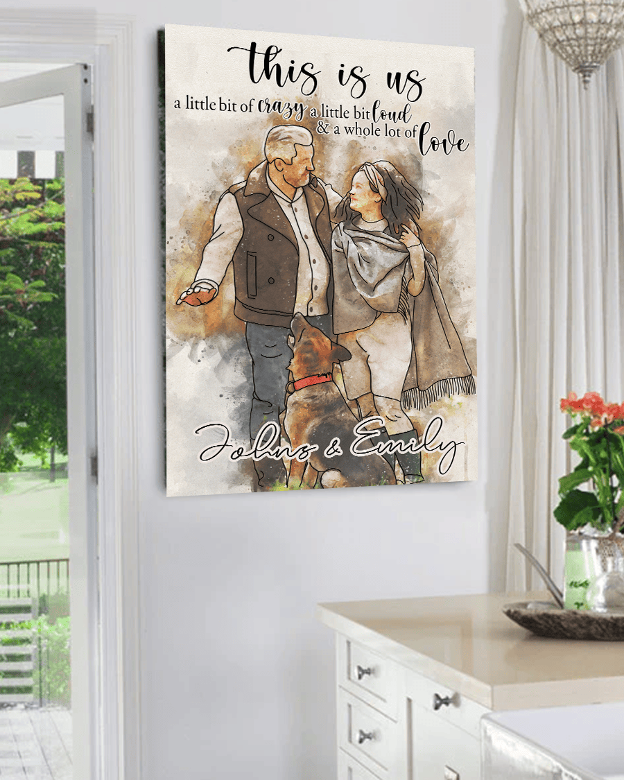 Personalized This Is Us Art Drawing Canvas Wall Art – Family Home Decor