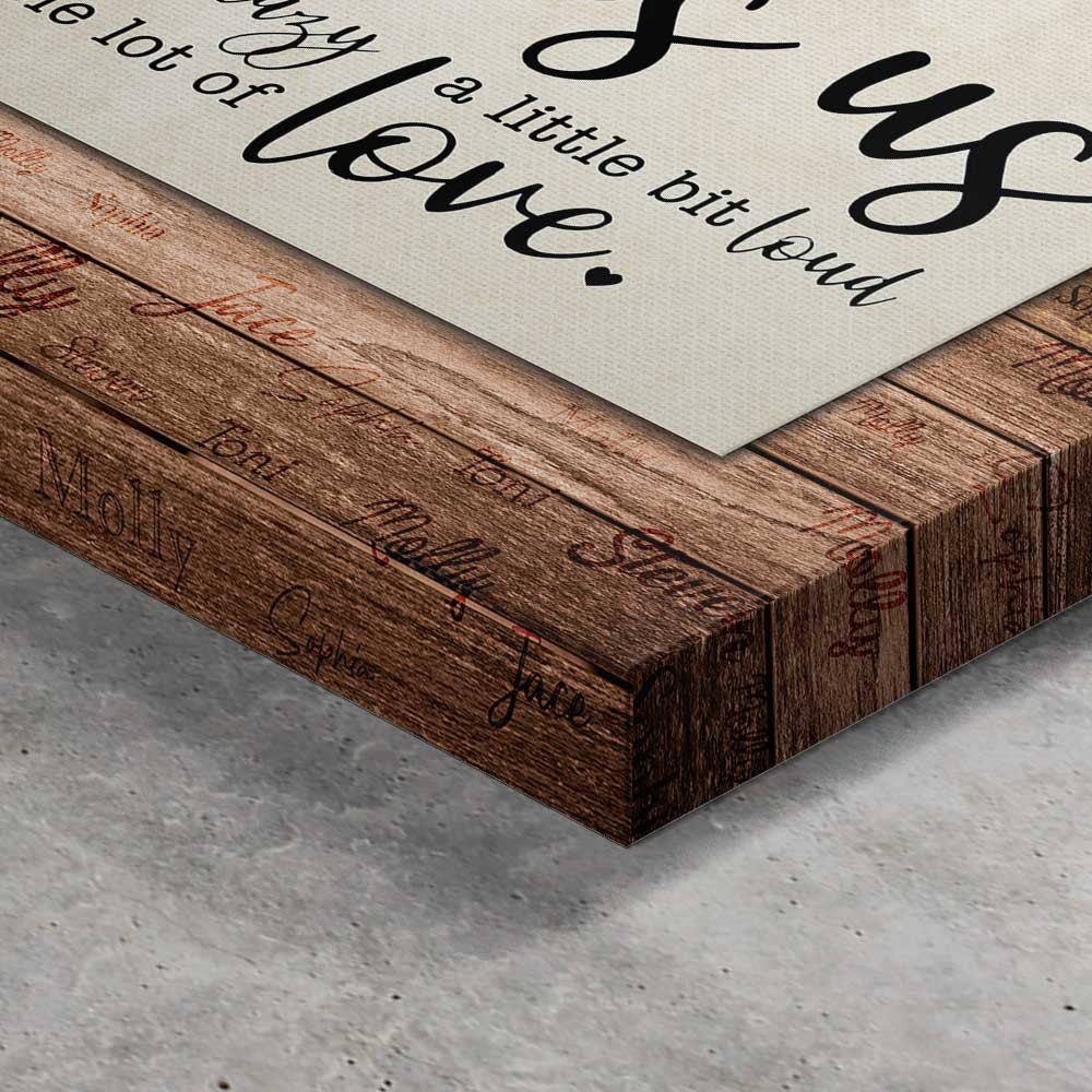 Personalized This Is Us With Family Names Canvas Wall Art – Family Home Decor