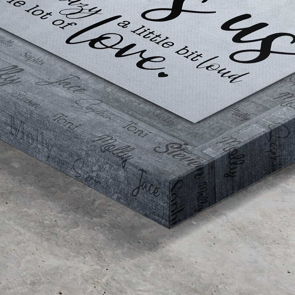 Personalized This Is Us With Name Canvas Wall Art – Up To 15 Names, Family Home Decor