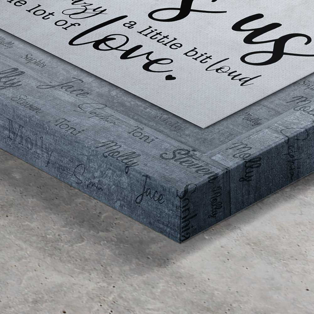 Personalized This Is Us With Name Canvas Wall Art – Up To 15 Names, Family Home Decor
