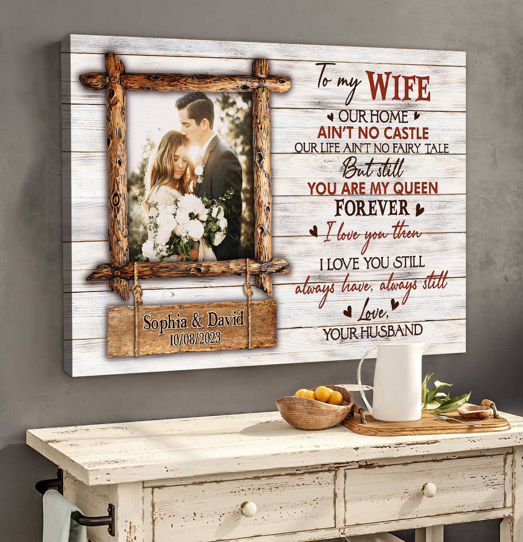 Personalized To My Wife Our Home Canvas Wall Art – Couple Gift