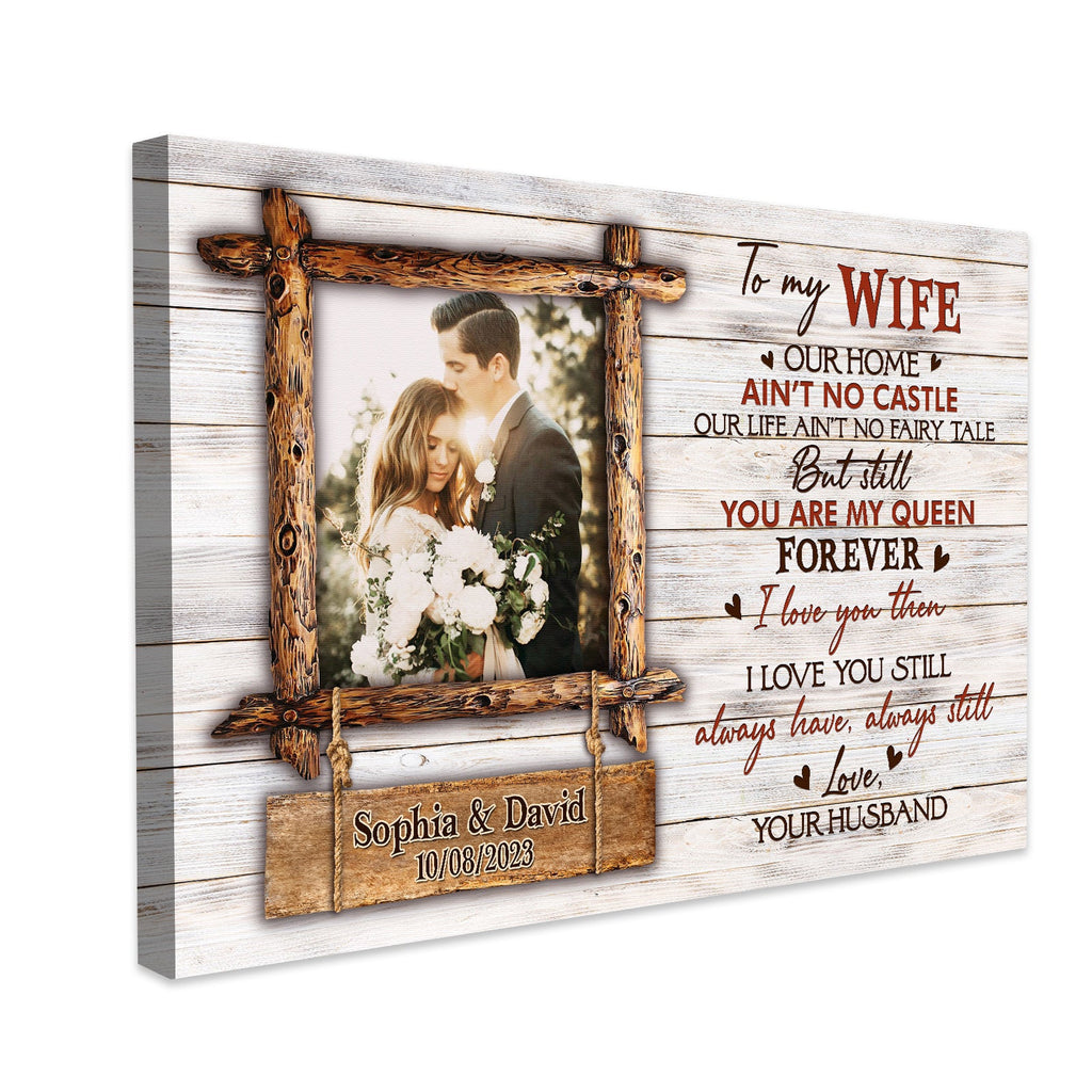 Personalized To My Wife Our Home Canvas Wall Art – Couple Gift