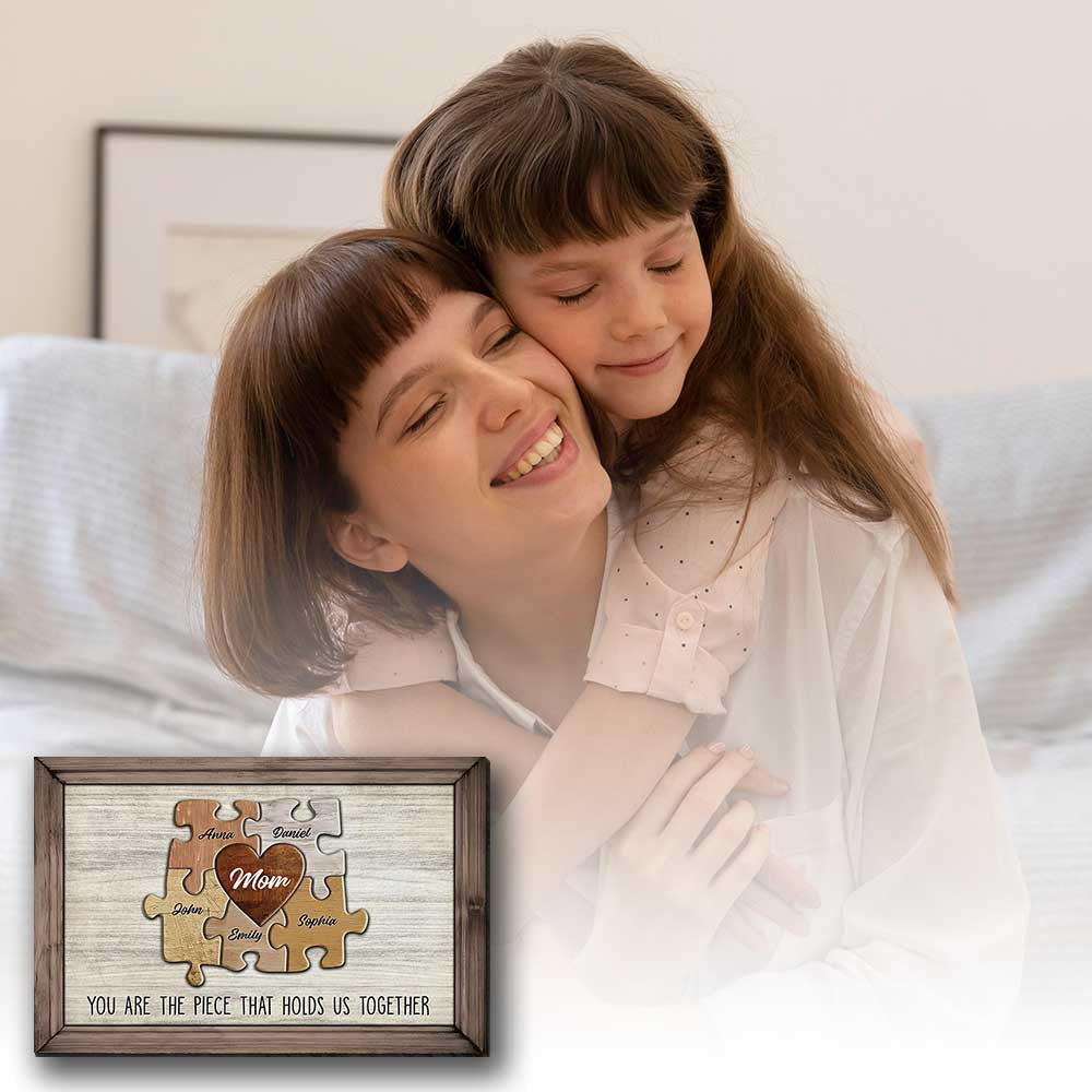 Personalized You Are The Piece Mother's Day Canvas Wall Art – Gift for Mom