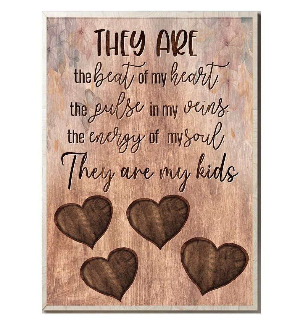 They Are The Beat Of My Heart Canvas Wall Art – Family Home Decor