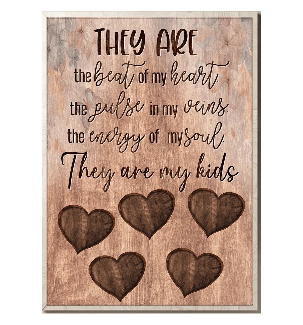 They Are The Beat Of My Heart Canvas Wall Art – Family Home Decor