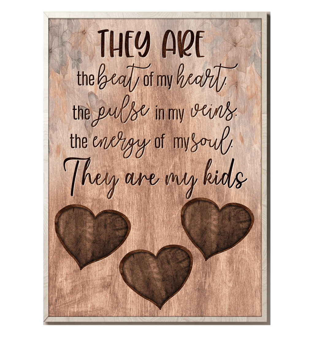 They Are The Beat Of My Heart Canvas Wall Art – Family Home Decor