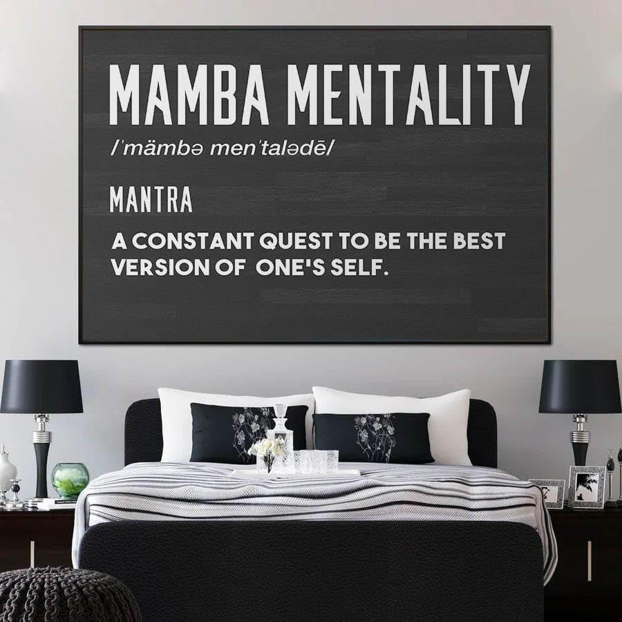 Basketball Mamba Mentality Canvas Wall Art – Sports Wall Decor