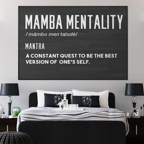 Basketball Mamba Mentality Canvas Wall Art – Sports Wall Decor