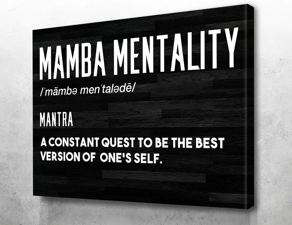 Basketball Mamba Mentality Canvas Wall Art – Sports Wall Decor