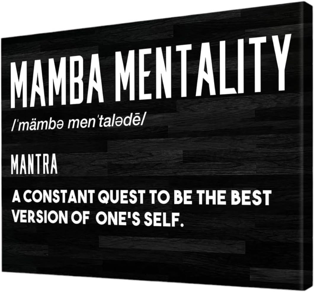 Basketball Mamba Mentality Canvas Wall Art – Sports Wall Decor
