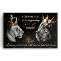 Lion King And Queen I Choose You Canvas – Anniversary Wall Art