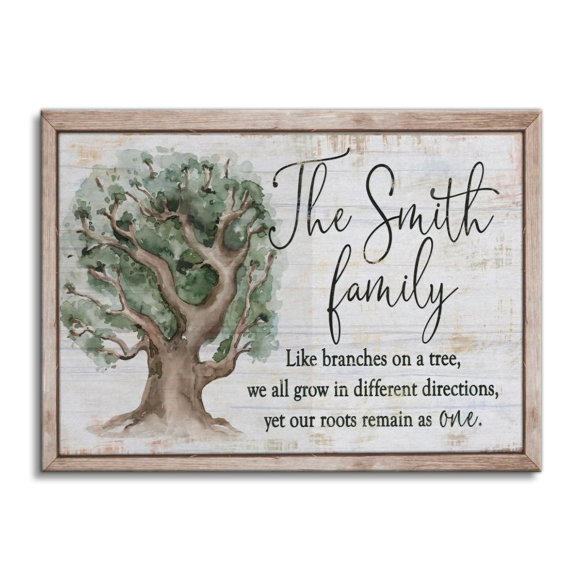 Personalized Family Roots Remain As One Canvas – Custom Surname Tree