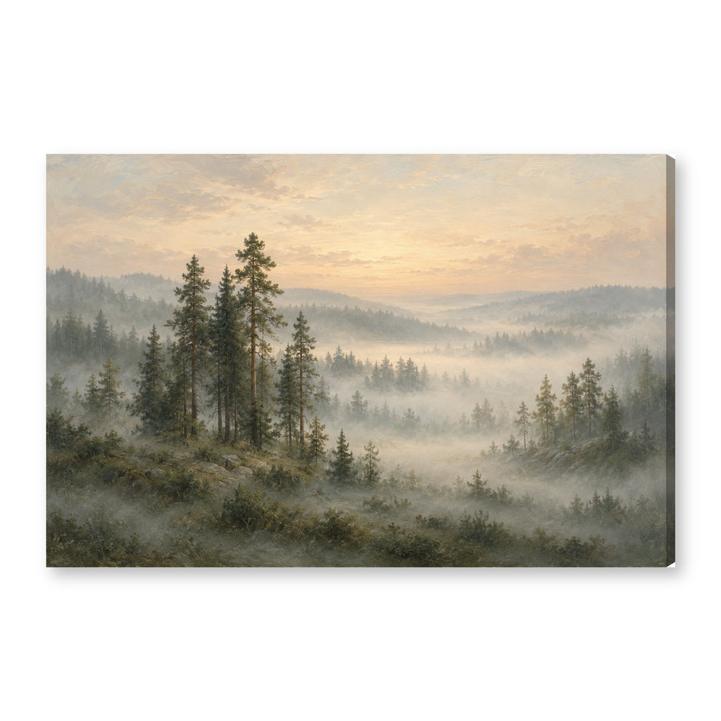 PINE canvas wall art on white background