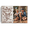 Personalized My Favorite Place Is Next To You Canvas – Photo Couple
