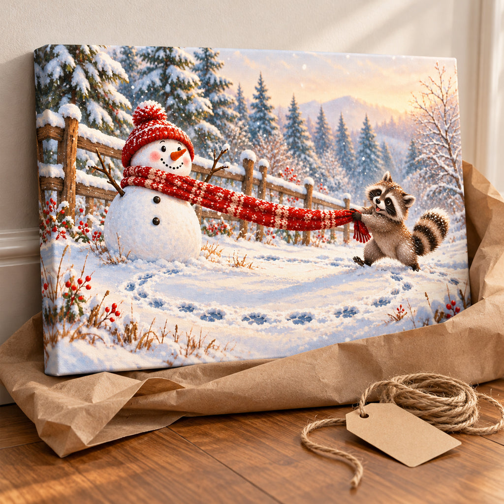 Snowman and Raccoon Scarf Tug-of-War — Snowman-and-Raccoon-Scarf-Tug-of-War-mk-3.jpg