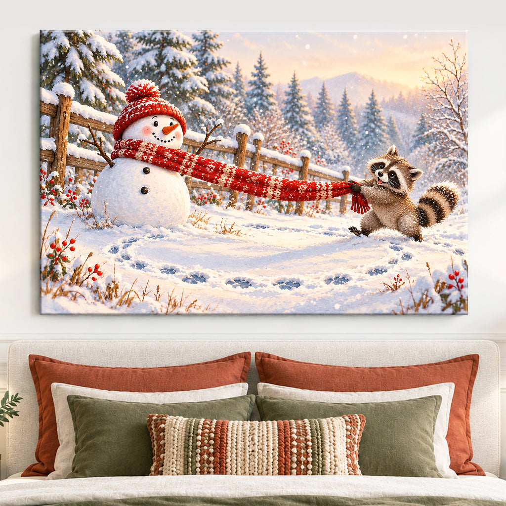 Snowman and Raccoon Scarf Tug-of-War — Snowman-and-Raccoon-Scarf-Tug-of-War-mk-4.jpg