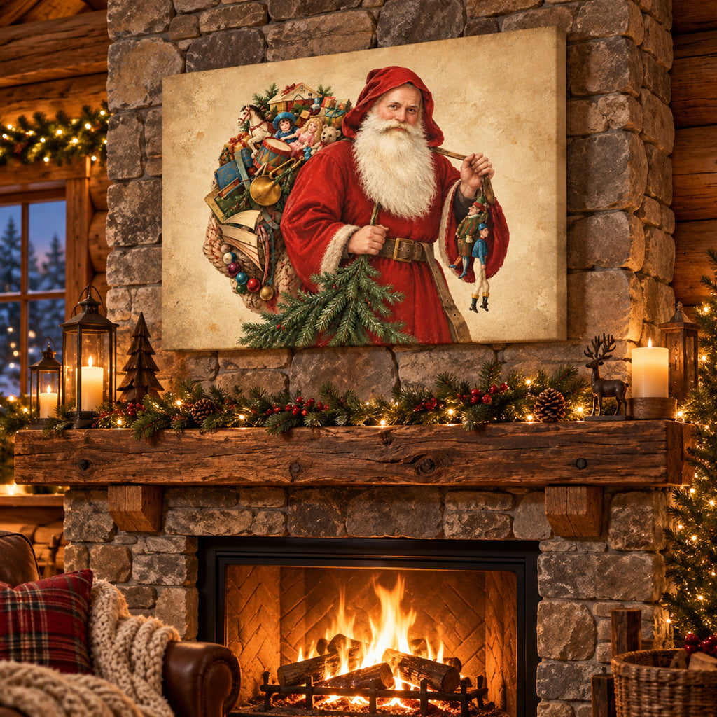 Vintage Santa With Toy Sack and Evergreen Branch — Vintage-Santa-With-Toy-Sack-and-Evergreen-Branch-mk-5.jpg