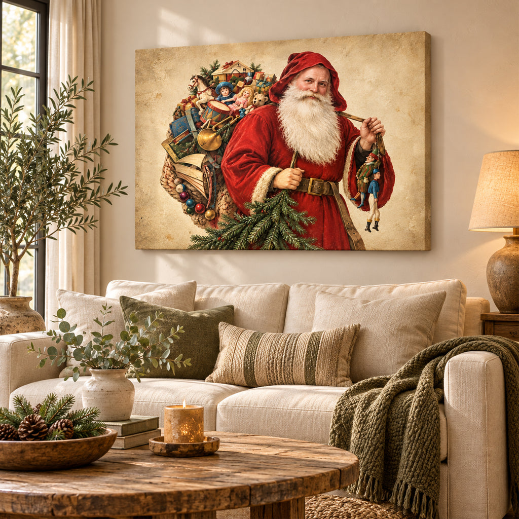 Vintage Santa With Toy Sack and Evergreen Branch — Vintage-Santa-With-Toy-Sack-and-Evergreen-Branch-mk-9.jpg