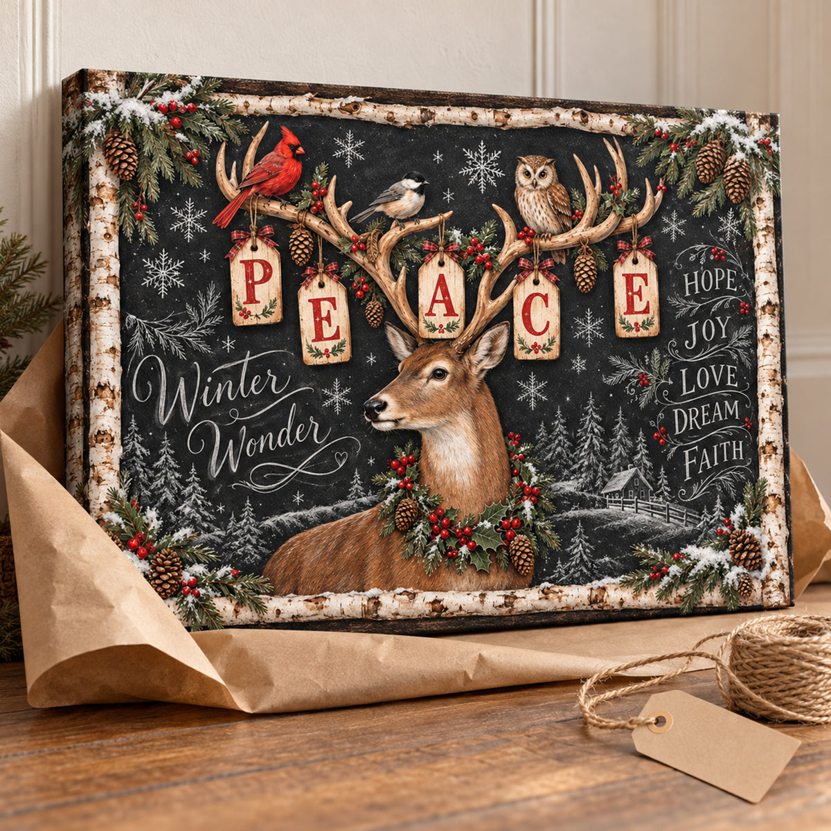 Rustic Chalkboard Holiday Buck of Peace — Rustic-Chalkboard-Holiday-Buck-of-Peace-mk-7.jpg