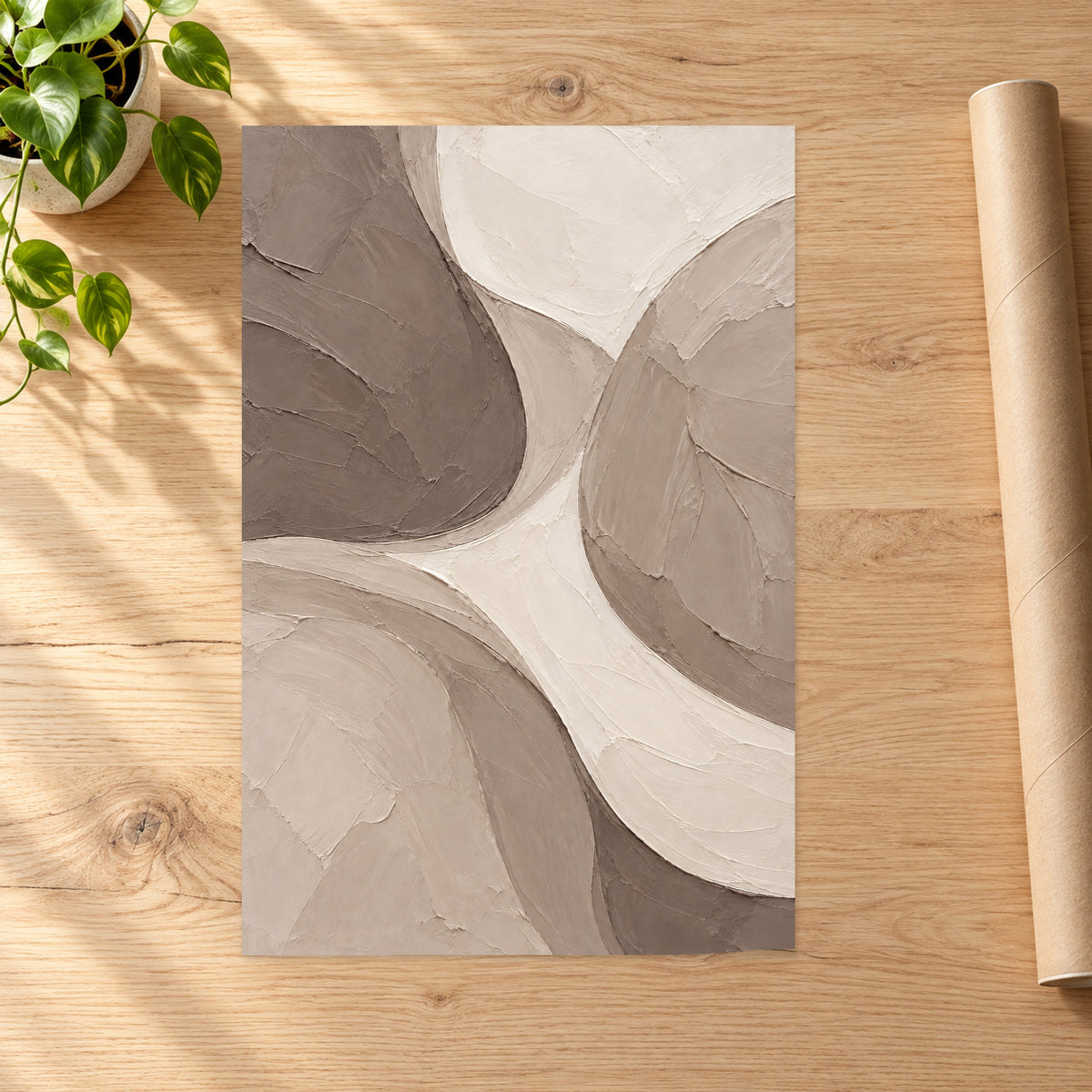 Taupe Organic Abstract - 07-poster.jpg