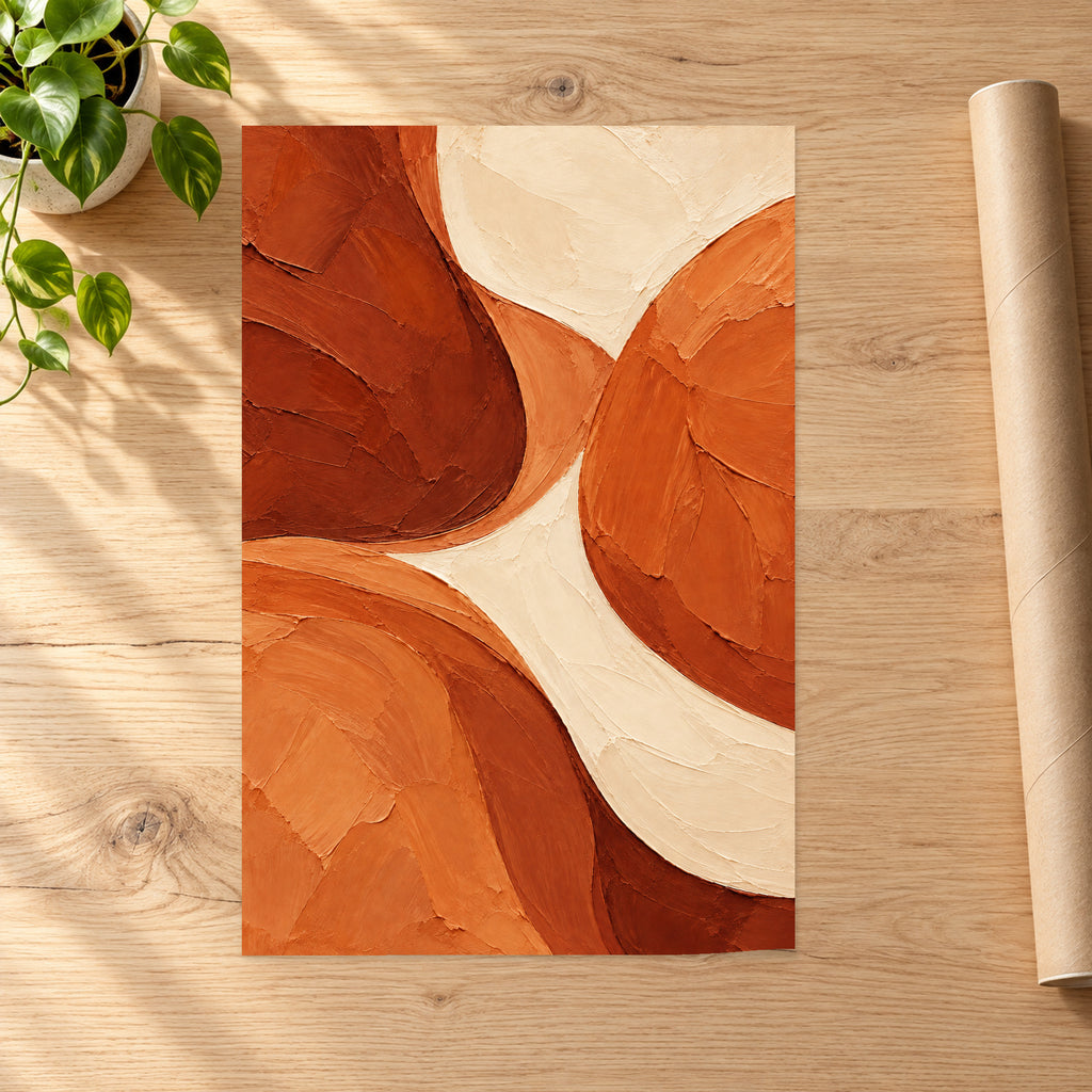 Burnt Orange Organic Abstract - 07-poster.jpg