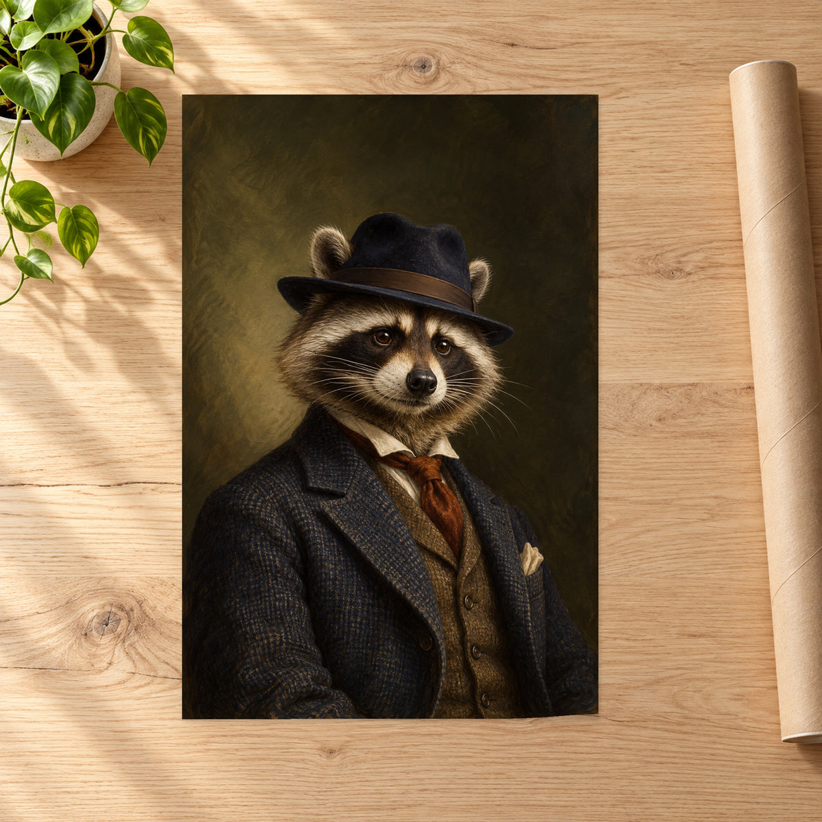 Victorian Raccoon Portrait - 07-poster.jpg