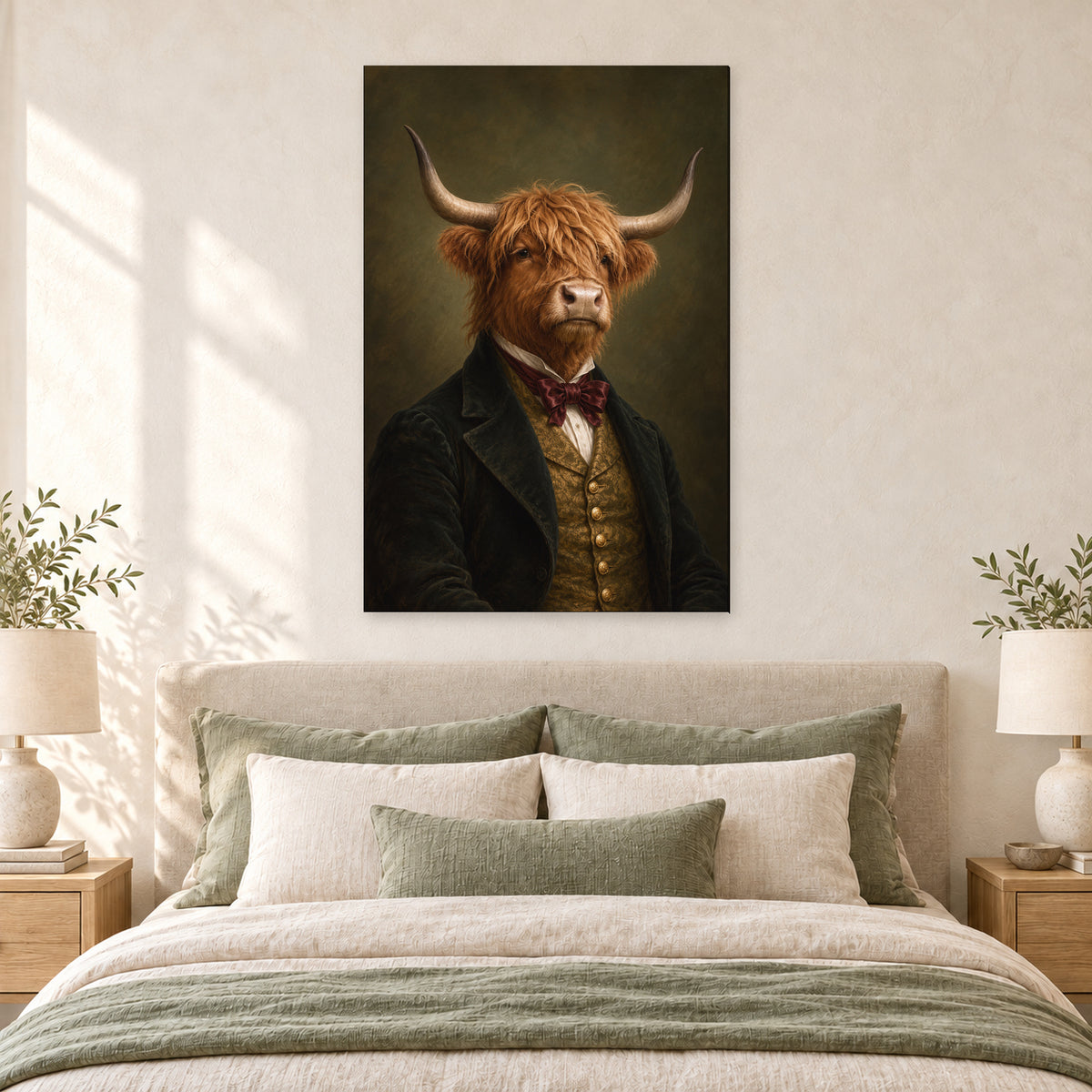 Victorian Highland Cow Portrait - 05-bedroom.jpg