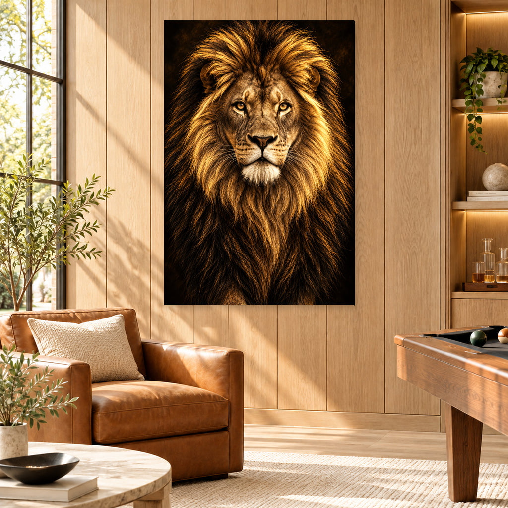 Golden Light Lion Portrait - 03-man-cave.jpg