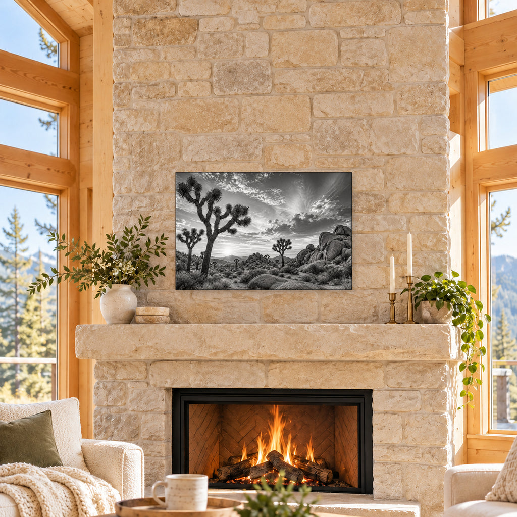 Joshua Tree Black and White Landscape - 04-cabin.jpg