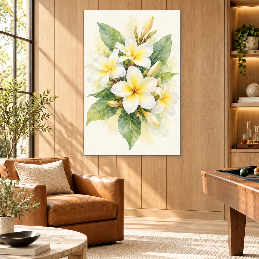 Watercolor Plumeria Flowers - 03-man-cave.jpg