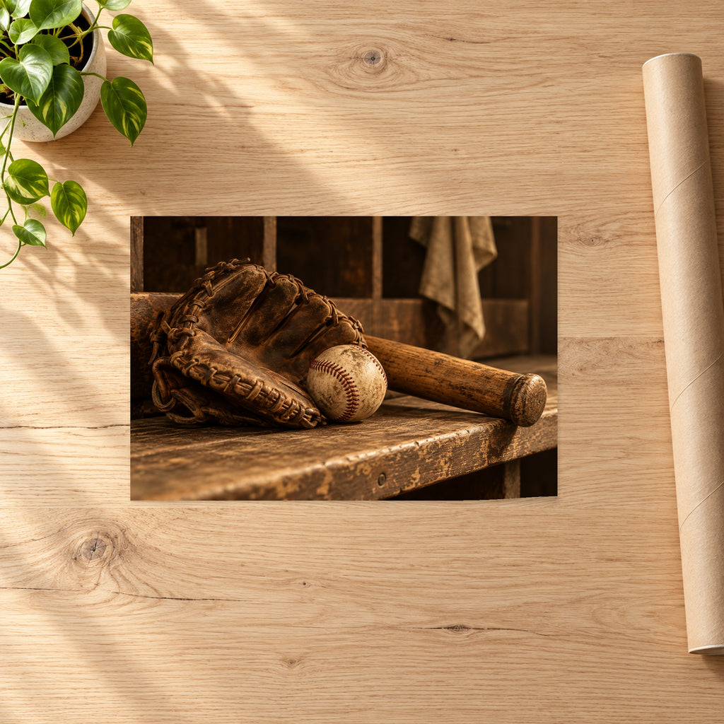 Vintage Baseball Still Life - 07-poster.jpg