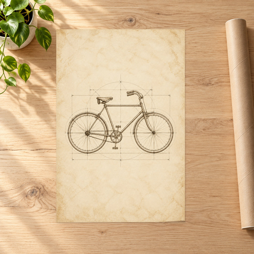 Sepia Bicycle Blueprint - 07-poster.jpg
