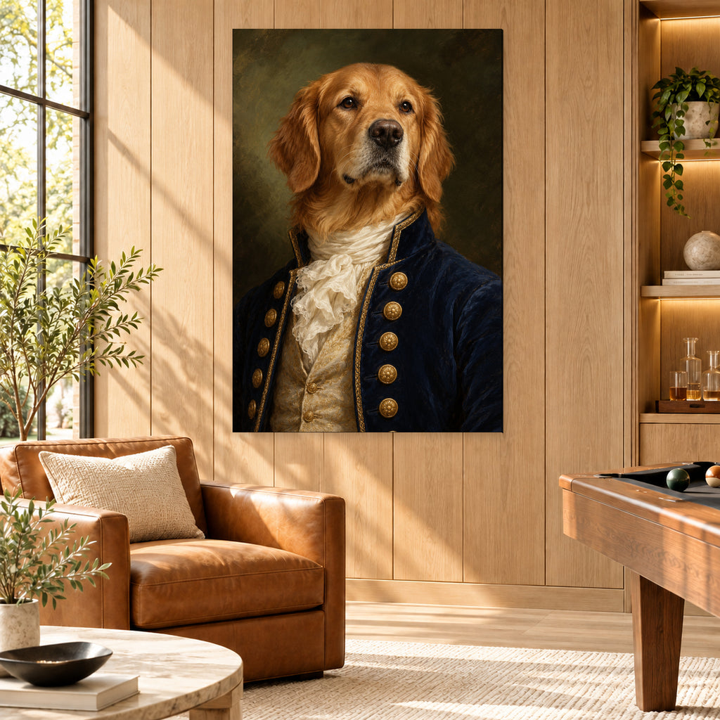 Aristocratic Golden Retriever Portrait - 03-man-cave.jpg